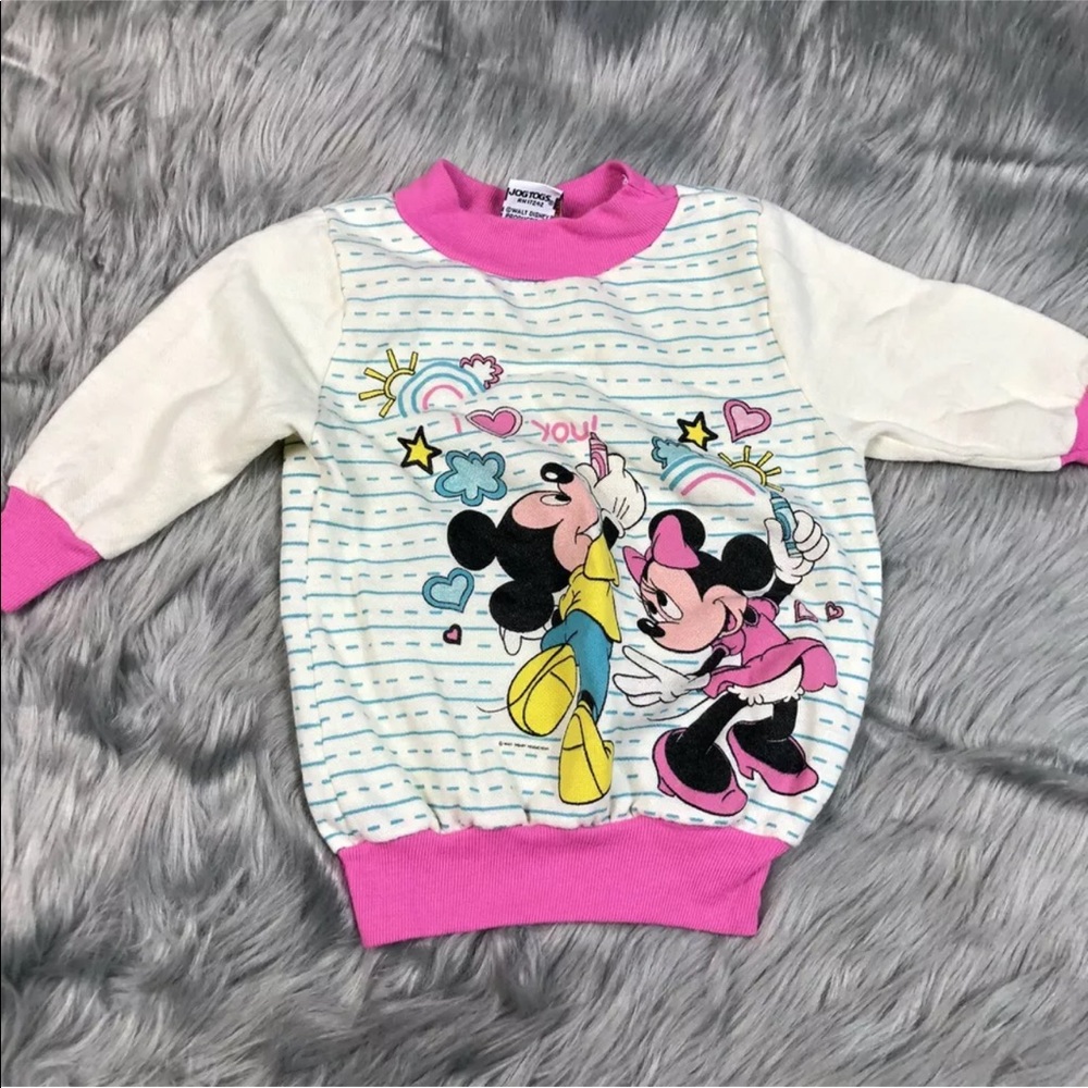 Vintage Disney Girls Mickey Minnie Mouse Sweater